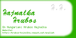 hajnalka hrubos business card